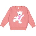 thumbnail image 2 of Inktastic Polar Bear, White Bear, Ice Skating Bear, Scarf Toddler Sweatshirt, 2 of 4