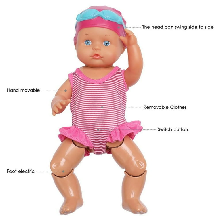 Waterproof Swimming Baby Doll Electric Swim Doll for Girls Bath Time Play Beach Float Toy Walmart