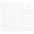 thumbnail image 1 of 10 bolsas transparentes de PVC A5 para recargas de cuadernos y almacenamiento de tarjetas para coleccionistas y organizadores Bolsa de hojas sueltas para billetes y fotos, 1 of 6