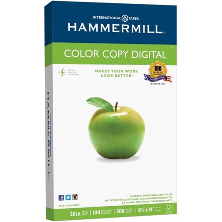 dPXmFb Paper, Color Copy Digital, 28lb, 8.5 x 14, legal, 100 Bright, 500 Sheets (2 Pack)