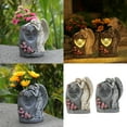 thumbnail image 2 of Solar Lighted Memorials Vase Outdoor Angel Statue Decoration Weather Resistant Resins For Cemetery Garden Grave Site, 2 of 15