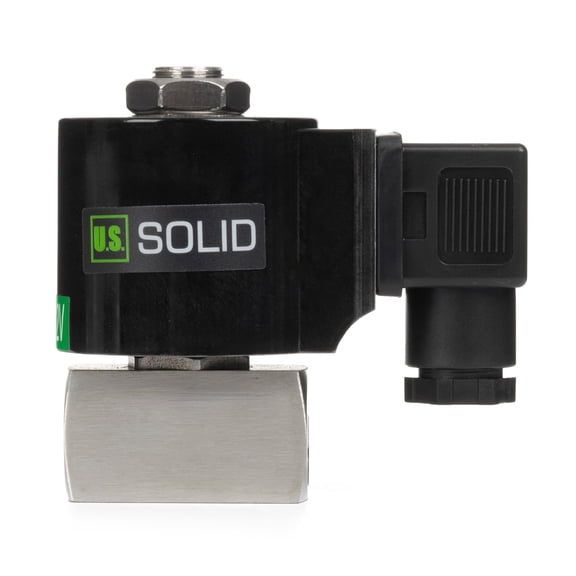 U.S. Solid High Pressure Electric Solenoid Valve 20-160 bar DC 12V Stainless Steel 1/4 inch