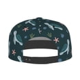 thumbnail image 4 of Daiia Cute Turtle print Flat Bill Hats Flat Brim Trucker Cap Baseball Cap Adjustable Classic Low Profile Hat Unconstructed Plain Cap, 4 of 9