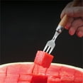 thumbnail image 5 of Pompotops Home & Kitchen Savings ! Watermelon Cutter, 2-in-1 Watermelon Fork Slicers, Summer Watermelon Cutting Artifact, Stainless Steel Fruit Forks Slicers Knife For Family Parties Camping, 5 of 5