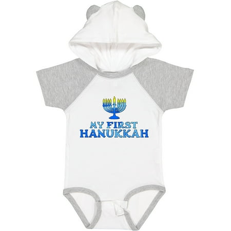 

Inktastic My First Hanukkah with Menorah Gift Baby Boy or Baby Girl Bodysuit