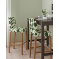thumbnail image 2 of Sage Green Geometric Moroccan Bar Stool Covers Set of 4, Abstract Art Ombre Modern Stretch Washable Bar Chair Covers with Backs, Removable Pub Counter Height Chair Cover for Kitchen Dining Room Cafe, 2 of 7