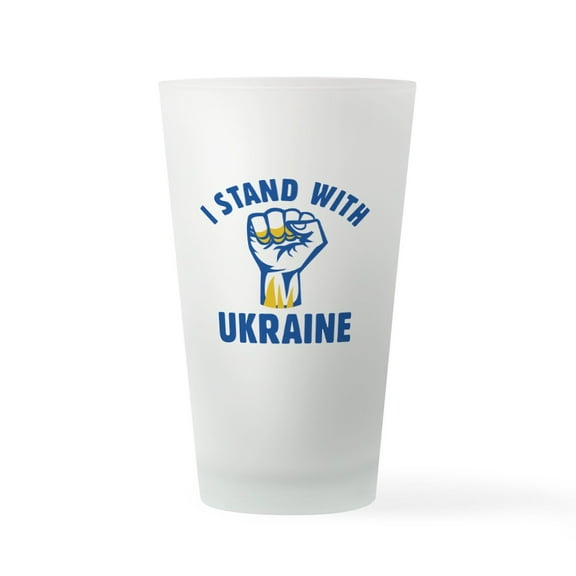 CafePress - I Stand With Ukraine - Pint Glass, Drinking Glass, 16 oz. CafePress