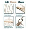 thumbnail image 6 of Sunnydaze 2-Person Cotton Rope Spreader Bar Hammock, 450 lb Capacity - Natural, 6 of 14