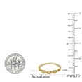 thumbnail image 4 of Dazzlingrock Collection 0.20 Carat (ctw) 10K Round Yellow Diamond Ladies Swirl Anniversary Wedding Band Stackable Ring 1/5 CT, Yellow Gold, Size 6.5, 4 of 4