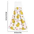 thumbnail image 3 of Little Yellow Duck Love Pattern Hand Towels 2 Pack Quick Dry Velvet Soft with Velcro Kitchen Bath 14x18in, 3 of 7