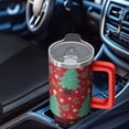 thumbnail image 4 of Christmas Bells 40oz Stainless Steel Tumbler with Handle and Straw, Holiday Leak Proof Insulated Coffee Mug, Winter Gift Travel Cup, 4 of 4