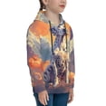 thumbnail image 3 of Lsque Colorful Cloud Spotted Dog Patten Youth Hoodie Sweatshirt Pullover with Kangaroo Pocket Boys and Girls Hoodie Warm Hoodie for Kids-X-Large, 3 of 6