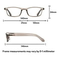 thumbnail image 5 of Equate Unisex Full Rim Reading Glasses with Case, Plastic Lens, Gray Frame, Single Vision, +3.25, 5 of 9