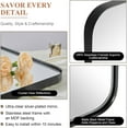 thumbnail image 3 of ANDY STAR Wall Mirror for Bathroom, Mirror for Wall with Black Metal Frame 22" X 30", Decorative Wall Mirrors for Living Room,Bedroom, Glass Panel Rounded Corner Hangs Horizontal Or Vertical, 3 of 8