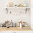 thumbnail image 4 of Kaboon 27 inch Long 10 inch Deep Floating Shelves for Wall Set of 2, Large Open Shelves Wall Mounted, Space Saving Home and Commercial Use, White, 4 of 7