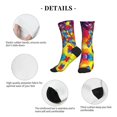 thumbnail image 5 of Women's Men's Autism Awareness Puzzle Flag Colorful Novelty Pattern Crew Athletic Socks, 5 of 7