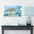 thumbnail image 3 of HFDF Sea Turtle Bathroom Wall Decor Modern Ocean Theme Nautical Painting Watercolor Coastal Turtle Picture Artwork for Bedroom Kitchen Home ch 24x16inch Framed, 3 of 6