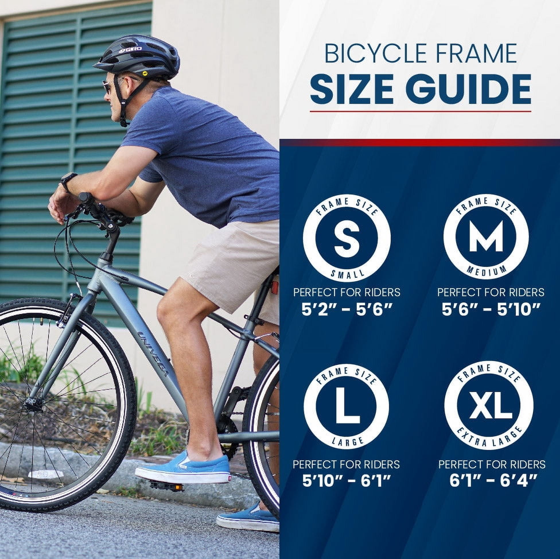 Univega - 700C USA Voyage 1.0 Adult Bicycle, Small Frame, Charcoal