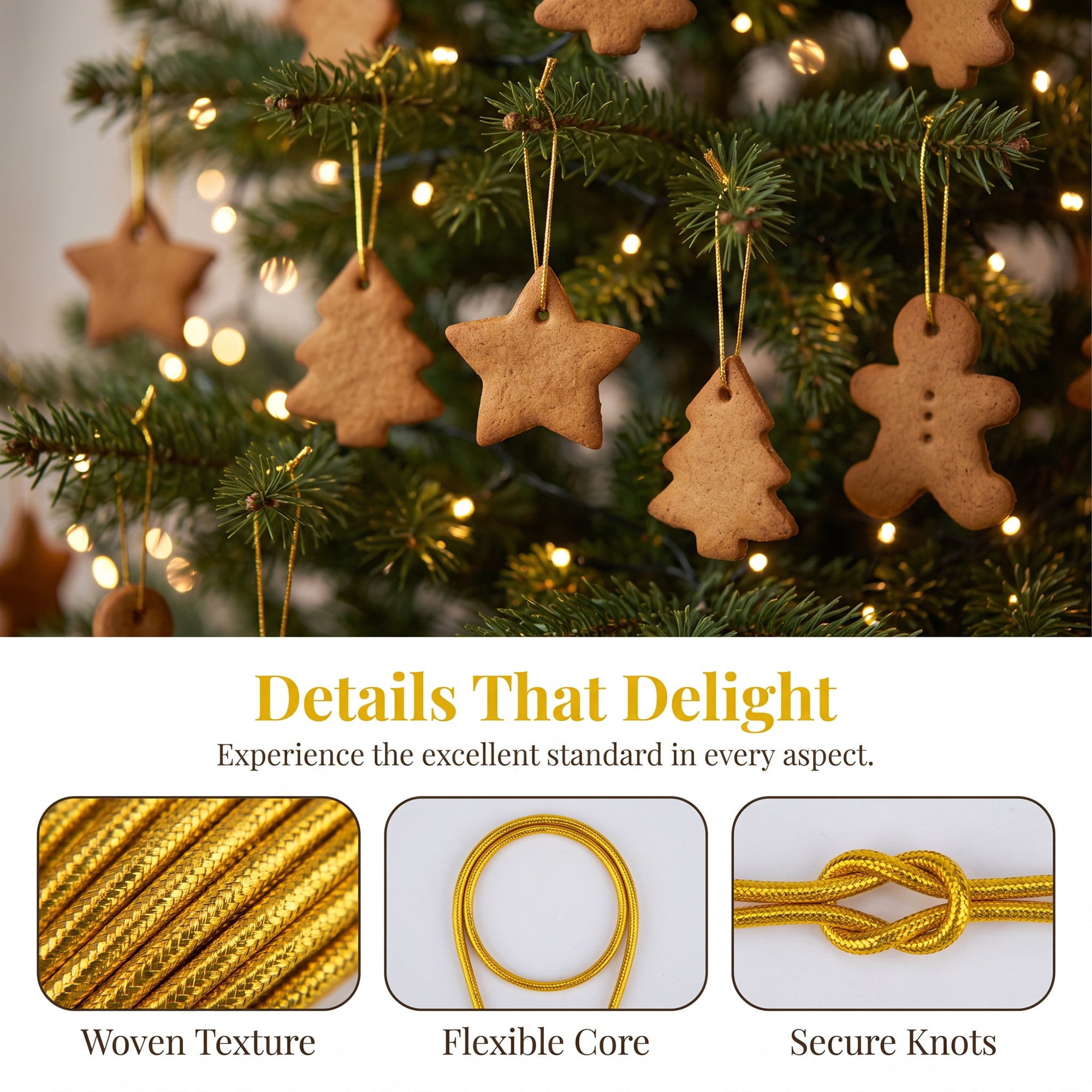 Unique Bargains Natural Jute Twine for Gift Wrapping and Crafting Uses Gold 5.5 Yard