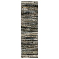 Avalon Home Brecken Abstract Texture Contemporary Runner Rug, Black