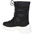 thumbnail image 4 of JOURNEE COLLECTION Womens Black Waterproof Icey Round Toe Platform Lace-Up Snow Boots 6.5, 4 of 4
