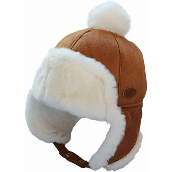 Baby Beanie Windproof Winter Hat Water Repellent ‌   Warm Hat Lightweight Earflap Hat with Mask for Cold Snow Weather