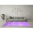 thumbnail image 3 of Ahgly Company Indoor Square Oriental Purple Industrial Area Rugs, 5' Square, 3 of 4