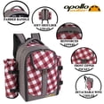 thumbnail image 4 of Mochila de Picnic Apollo Walker con Nevera para 2 Personas Gris, 4 of 9