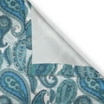 thumbnail image 5 of Ambesonne Paisley Grommet Curtain, Ocean Stripe and Flower, 50" x 108", Blue and White, 5 of 6