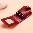 thumbnail image 6 of Leather Lipstick Holder Case with Mirror – Portable Travel Makeup Organizer for 3 Lipsticks, Compact Cosmetic Storage, 6 of 6