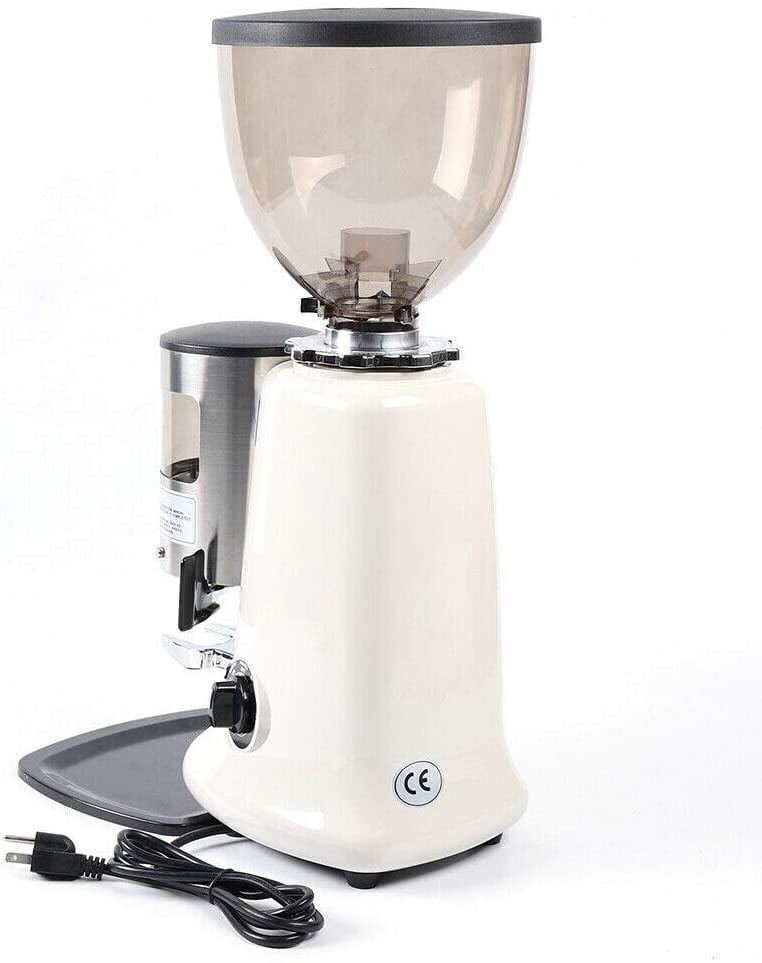 350 W Conical Burr Coffee Grinder, 1200g Commercial Espresso Coffee Grinder  - Heavy Duty Cast Aluminum Body/Extra Wide Dosing Capability (US Stock)