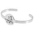 thumbnail image 4 of Stainless Steel Bangle Bracelet Lettering Bangle Temperament Girls Cuff Bracelet, 4 of 8