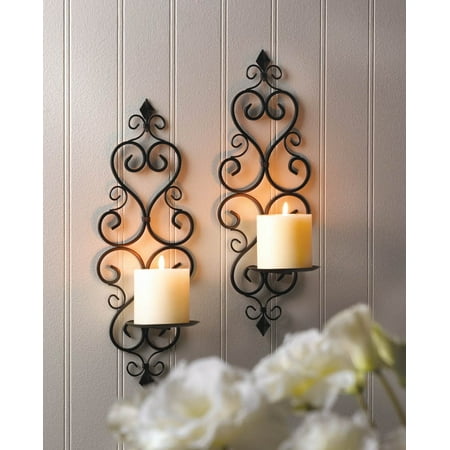 Candle Sconce, Decorative Bedroom Wall Sconce, Black ...