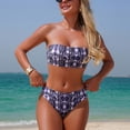 thumbnail image 2 of Swimsuits for Women Beach Vacation Clothes Floral Print Tankini Swimsuit Bikini Separates Two Piece Bathing With, 2 of 9