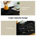 thumbnail image 2 of YOCWO Fluted 6 Drawer Dressers for Bedroom, 48" Wide Modern Chest of Drawer, Black, 2 of 8