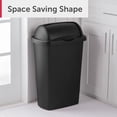 thumbnail image 5 of Sterilite Kitchen Trash Can, 13 Gallon Plastic Garbage Bin with Roll Top Lid, Black, 5 of 9
