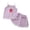 Purple, variant on KAUOD Toddler Girls Summer Ribbed Outfits 2 Piece Spaghetti Strap Tank Tops and Dolphin Shorts Set Cute Printed Clothes