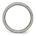 thumbnail image 2 of Auriga Fine Jewelry Titanium Beveled Edge Notched 8mm Band for Men Size 11, 2 of 6