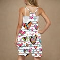 thumbnail image 5 of WRKEKC Jumpsuit for Girls Sleeveless Floral Print Spaghetti Strap Romper with Pockets Summer Casual Short Overalls for Kids 5-14 Years, 5 of 5