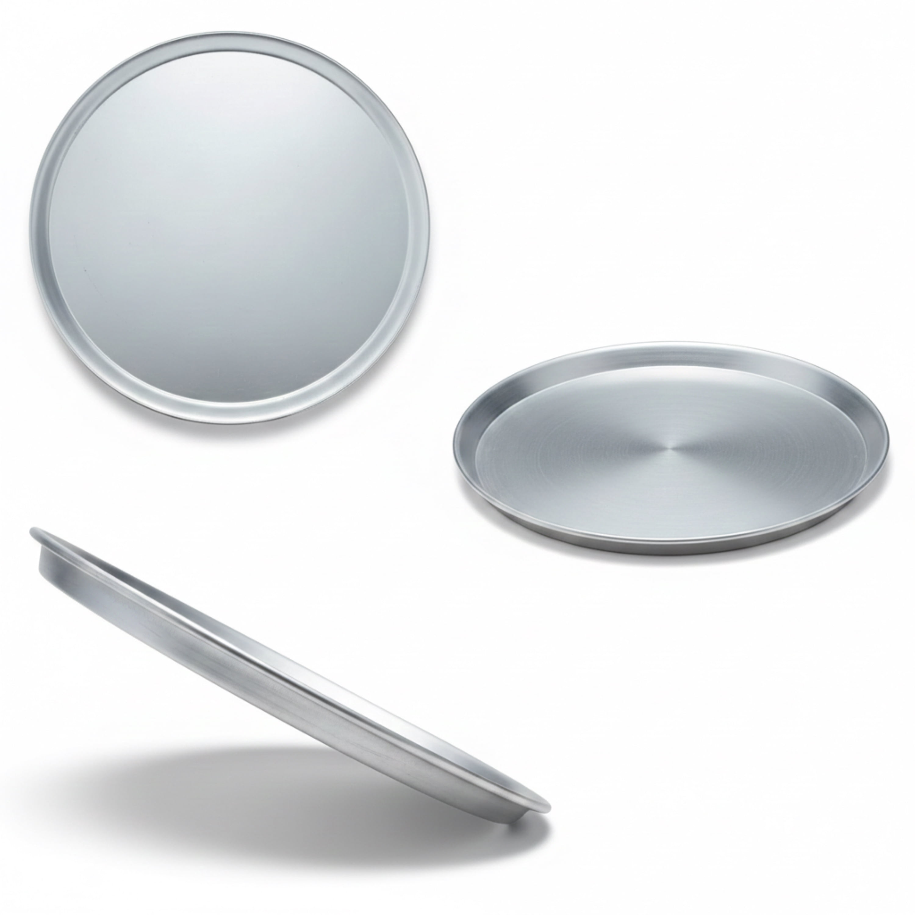 American Commercial Inc.社製 銀メッキパンチレードル大型 Winco Aluminum Pizza Pan, 18 inch diameter, wide-rim, 18 gauge