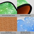 thumbnail image 2 of 2-Piece Kitchen Rugs Set Non-Slip Mats Carpet Floor for Kitchen, Bathroom (19.7"x27.6" & 19.7"x47.2") Green Ink Splatter Pattern, 2 of 7