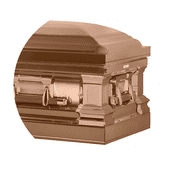 Titan Casket, Era Series Stainless Steel Funeral Casket in Copper