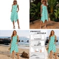 thumbnail image 5 of Whosucclay Green Palm Leaves Print Couple Hawaiian Matching Outfits Men's Button Down Shirt Womens Summer Dress Sleeveless Midi Dresses Family Matching Hawaii Outfits Sets for Husband and Wife, S, 5 of 7
