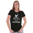 thumbnail image 4 of Can't Keep Calm a Drummer Percussion Womens Fitted Plus Size Graphic Tee Brisco Brands 2X, 4 of 5