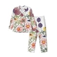 thumbnail image 1 of Fotbe Autumn Garden Pijama de Hombre con Estampado de Manga Larga, Conjunto de 2 Piezas, Ropa de Dormir Suave y Cómoda con Bolsillos-Medium, 1 of 7