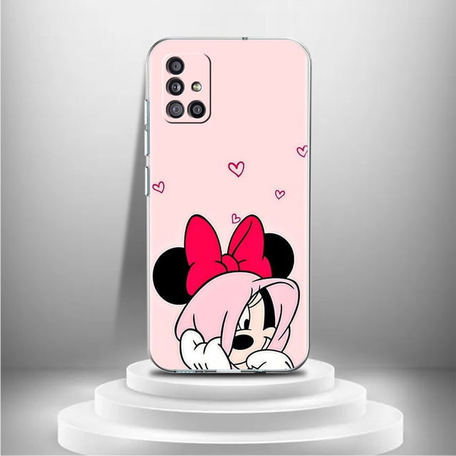 Funda de Mickey Mouse y Minnie Mouse para Samsung Galaxy, carcasa suave para teléfono inteligente, A52, A12, A32, A51, A71, A21s, A50, A53, A31, A13, A22, A23 qiuyongming unisex