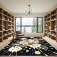 thumbnail image 2 of ODIKA 4'x6' Machine Washable Non-Slip Area Rug, Abstract Black High Traffic Rug, Black, 981474, 2 of 7