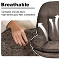 thumbnail image 4 of Pmango 360°Free Swivel Accent Chair Set of 2 for Living Room, Slightly 20°Rocking, 24" High Backrest Upholstered Armchair, Ergonomic Design, Chenille Breathable Soft Fabric Modern Single Sofa, Brown, 4 of 9