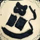 thumbnail image 5 of Guardurnaity Conjunto de accesorios de Cosplay con banda elástica de la cintura para fiestas de Halloween, accesorios de Cosplay, guantes de felpa Disfraces de disfraces negro, 5 of 6