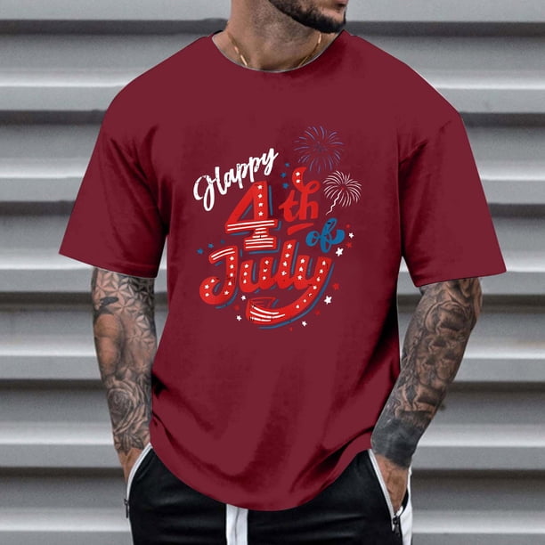 Tops para hombre, blusas y camisas de cuello redondo y manga corta para hombre, tops casuales de cuello redondo y manga corta con estampados especiales para hombre.